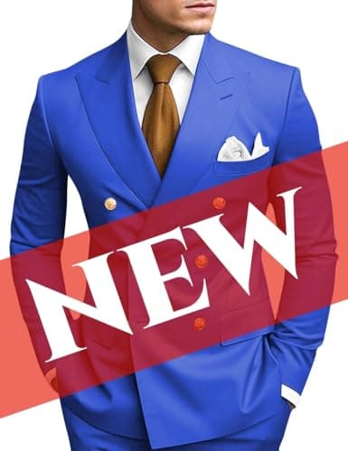 Double Breasted Suit Men Slim Fit 2 Piece Wedding Prom Set