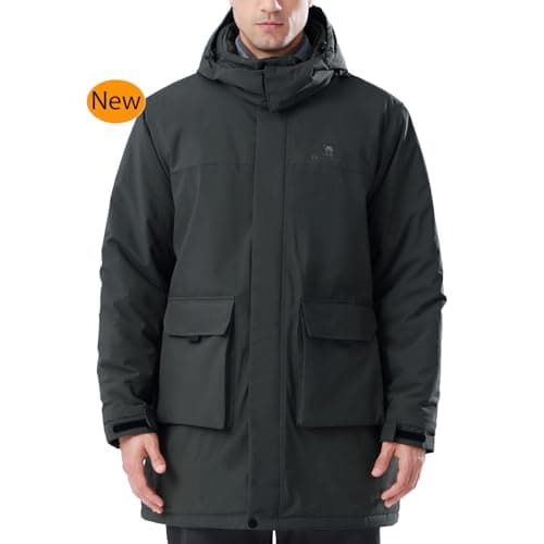 CAMELSPORTS Men's Warm Winter Quilted Puffer Hoodie Jacket