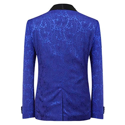 YFFUSHI Men's Elegant Jacquard 3-Piece Suit Tuxedo Set
