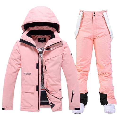 WOWULOVELY Women's Winter Ski Suit with Insulated Snowboarding Jacket and Pants