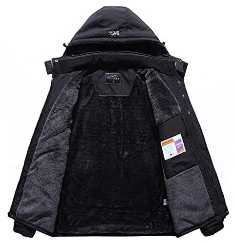 Pooluly Men's Waterproof Winter Jacket