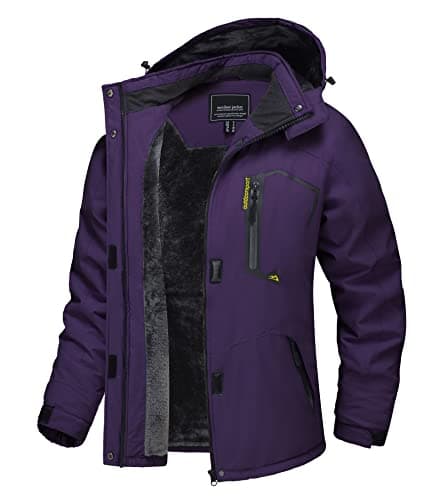 TACVASEN Women's Winter Waterproof Ski Jacket with Hood and Fleece Liner
