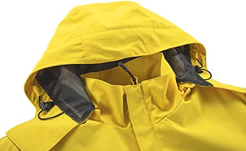 OTU Men's Lightweight Waterproof Hooded Rain Jacket for Hiking Travel