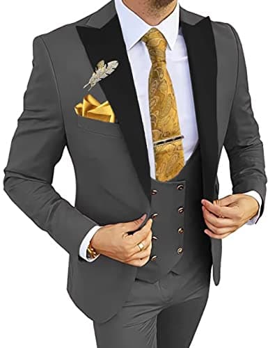 Wangyue 3-Piece Slim Fit Suits for Men