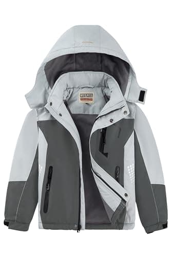WULFUL Boys' Waterproof Winter Ski Coat with Hood