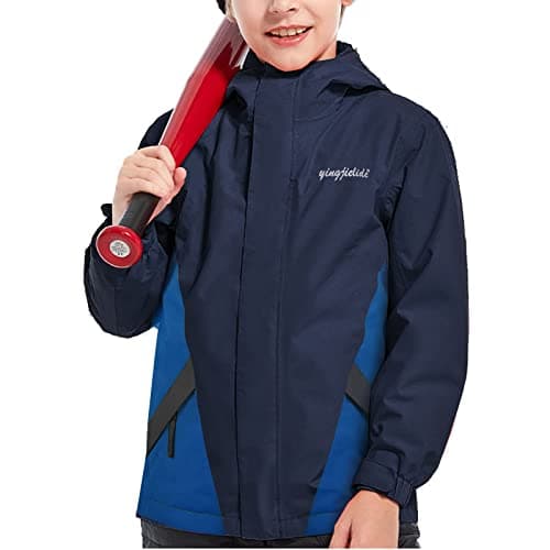 YingjieBoy Kids Waterproof Snowboarding Jacket, Warm Fleece Lined