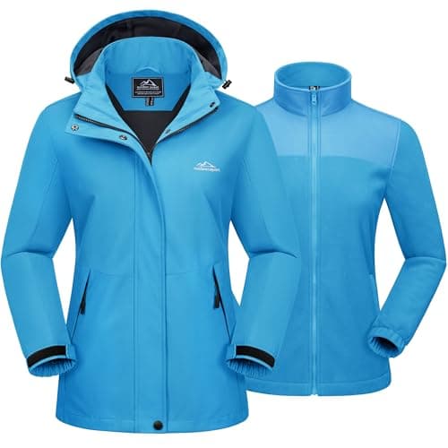 MAGCOMSEN Women's 3-in-1 Water Resistant Ski Jacket Winter Snow Coat