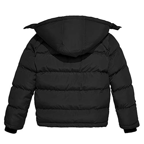 Wantdo Boys' Fleece Waterproof Winter Puffer Jacket with Hood