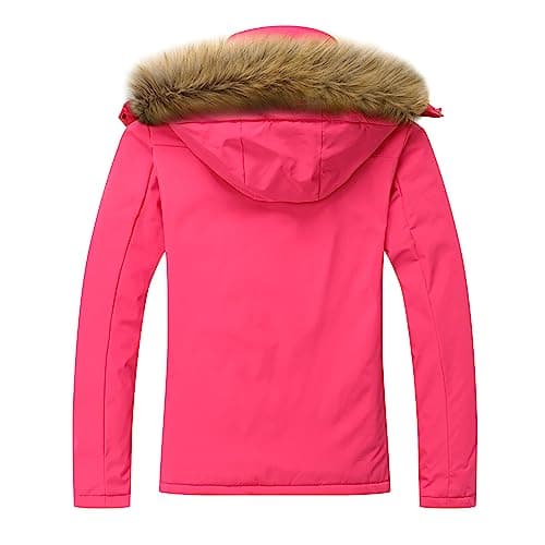 MOERDENG Women's Waterproof Winter Hooded Ski Jacket