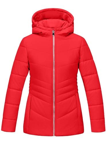 WULFUL Girl's Winter Waterproof Warm Hooded Parka Jacket