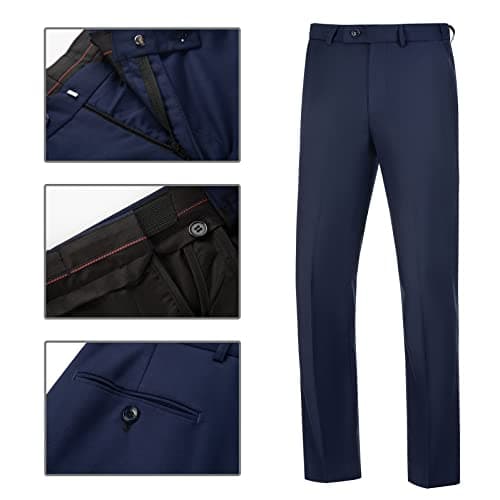 Elionm Mens Slim Fit Business Tuxedo Suit for Wedding Party