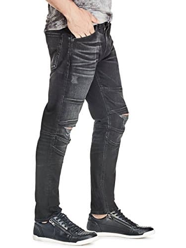 GUESS Men's Low Rise Slim Fit Tapered Leg Jean