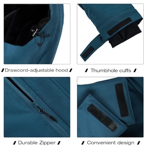 CAMEL CROWN Mens Waterproof Ski Jacket Warm Windproof Snow Rain Outdoor Hiking Mountain