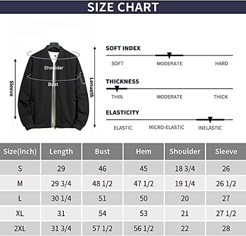 Sandbank Men's Casual Long Sleeve Bomber Jacket Banded Collar Windbreaker