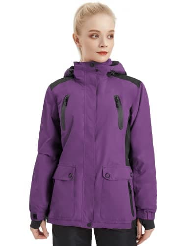 Women's Waterproof Ski Jacket with Fleece Lining