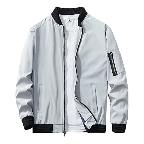 URBANFIND Men's Lightweight Slim Fit Casual Bomber Jacket