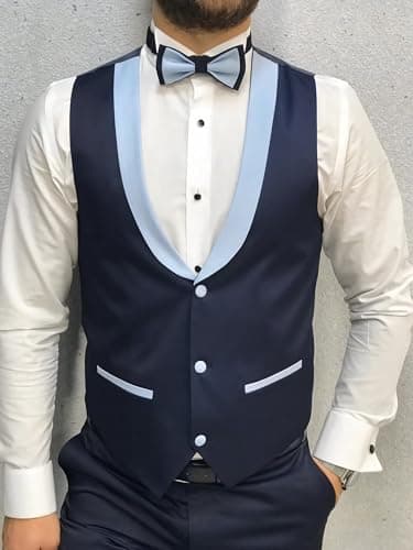 Suzhimo Men's Slim Fit Tuxedo Suit with Blazer, Pants & Tie for Marriage Prom