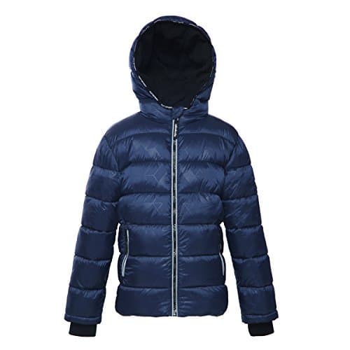 Rokka&Rolla Boys' Heavyweight Fleece Lined Puffer Jacket Winter Warmth