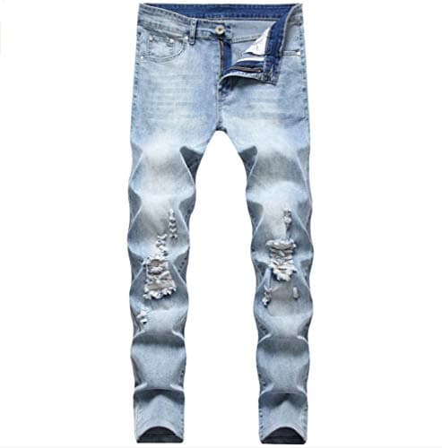 Leward Men's Blue Skinny Jeans Slim Fit Denim Pants