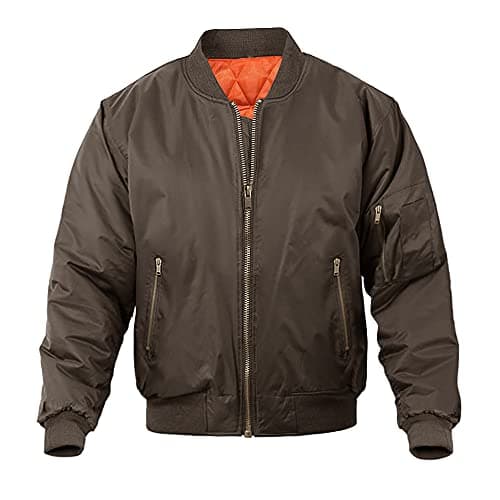 MAGNIVIT Men's Casual Bomber Jacket for Fall and Winter