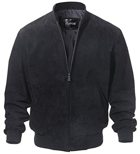Vintage Suede Flavored Men's Leather Baseball Jacket