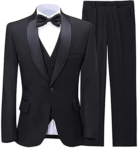 Elegant Men's Slim Fit 3-Piece Suit with Blazer and Pants Set