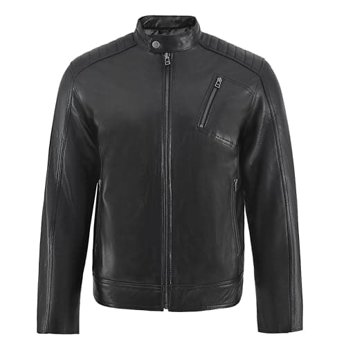 Vipzi Premium Soft Lambskin Motorcycle Jacket - Vintage Cafe Racer Style