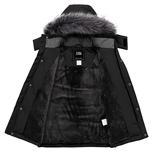 ZSHOW Boys' Warm Waterproof Hooded Winter Puffer Jacket
