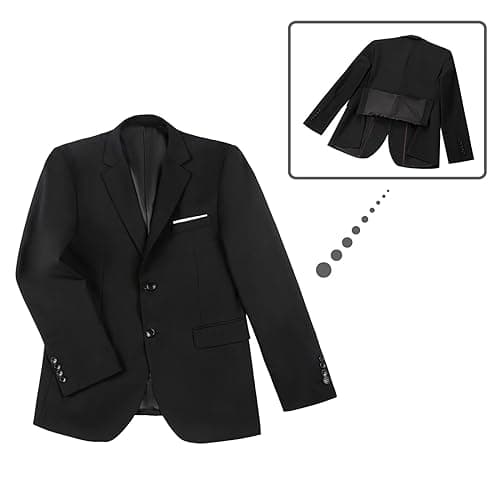 Amyox Men's Slim Fit 3 Piece Business Wedding Tux Suit Set Jacket Vest Pants Tie