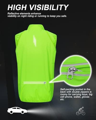 Men's Waterproof Long Sleeve Cycling Jacket 33,000ft Reflective Vest