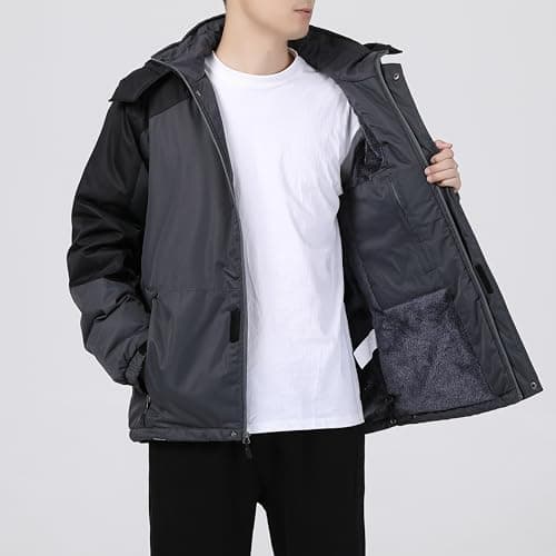 CorBuyit Men's Waterproof Ski & Snowboard Jacket with Fleece Lining