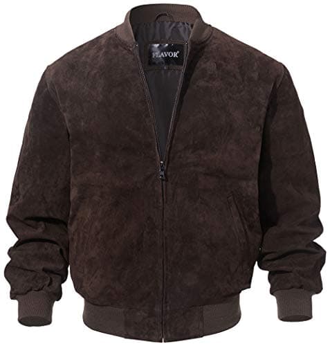 Vintage Suede Flavored Men's Leather Baseball Jacket
