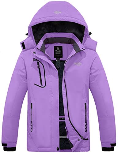 Women's Waterproof Ski Jacket with Hood