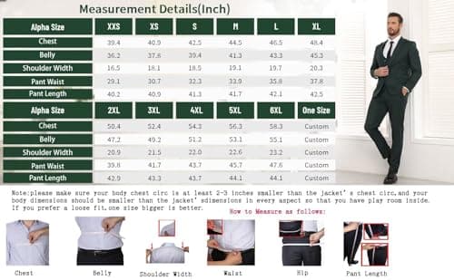 SPTALLFITJSV Slim Fit 3-Piece Men's Wedding Suit Set