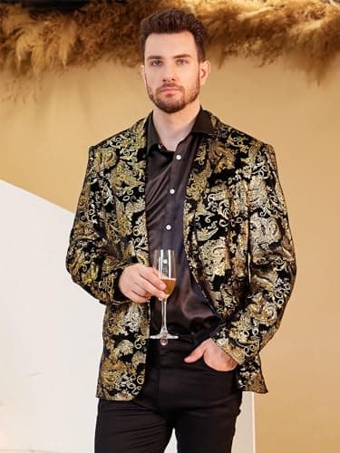Stylish Mens Floral Blazer for Formal Events