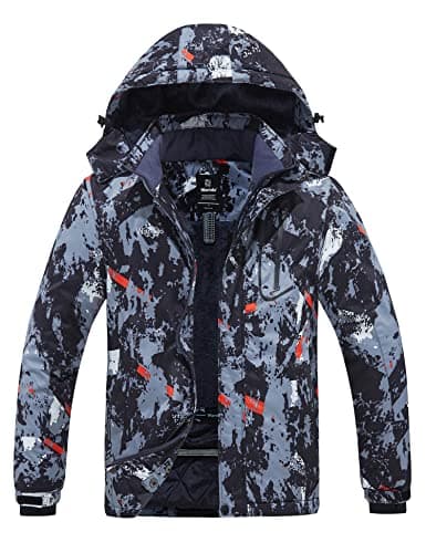 WantDo Men's Waterproof Warm Winter Snowboarding Jacket with Hood