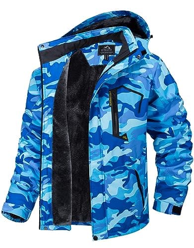 TACVASEN Women's Winter Waterproof Ski Jacket with Hood and Fleece Liner