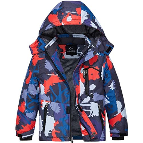 FARVALUE Boys' Waterproof Winter Ski Jacket Windbreaker Coat