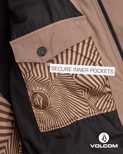 Volcom Boys' Heated Full Zip Hooded Parka - Color-Blocked Winter Jacket (8-20)