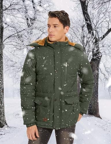 TACVASEN Men's Winter Windproof Hooded Jacket