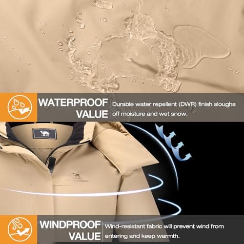 CAMELSPORTS Women's Waterproof Winter Ski Jacket