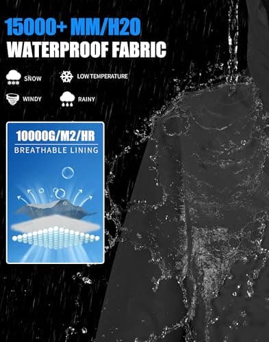 Pioneer Men's Waterproof Insulated Ski Jacket for Winter Snowboarding