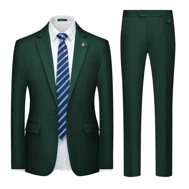 MAGE MALE Slim Fit 2 Piece Wedding Prom Tuxedo Suit with Notch Lapel