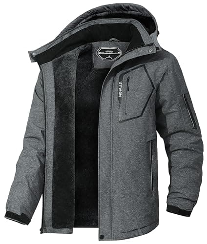 UTWGN Men's Winter Waterproof Ski Jacket Warm Snowboarding Coat