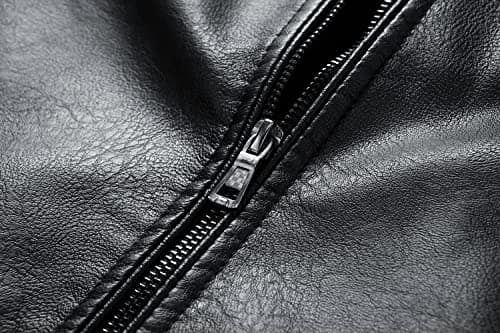 Men's Casual Faux Leather Biker Jacket for Womleys