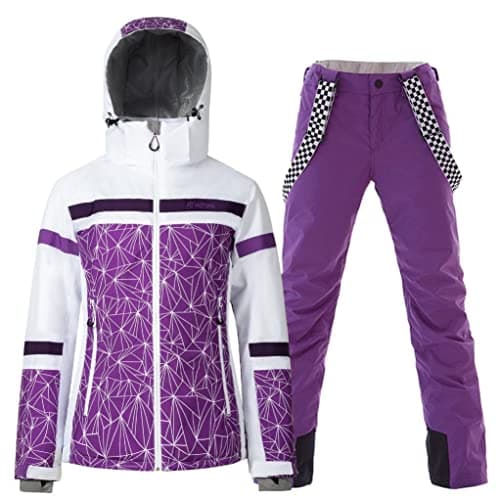 GS Women's Snowing Windproof Waterproof Insulated Ski Jacket & Pants Set