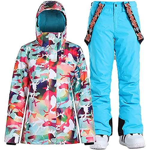 IMPHUT Women's Ski Jacket & Pants Snowsuit Insulated Warm Waterproof Windproof