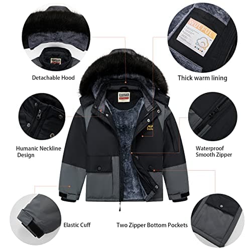 Refined Title: WULFUL Boys' Ski Jacket