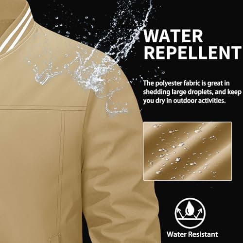 MAGCOMSEN Men's Lightweight Bomber Jacket Zip-Up Windbreaker