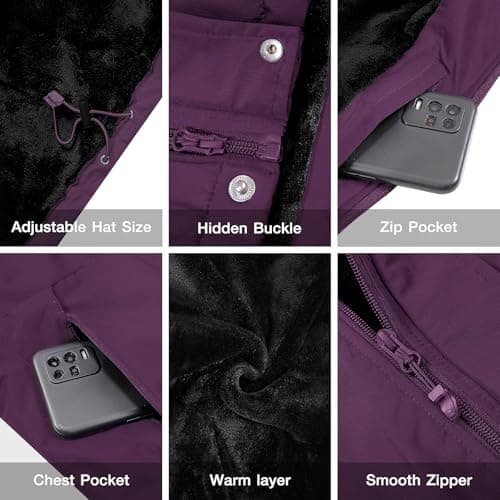 CAMEL CROWN Women's Waterproof Winter Ski Jacket Hooded